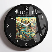 Thumbnail for WICHITA - Poster - Wall Clock Framed - Black