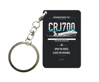 Thumbnail for CRJ700 Key Chain design on black key chain