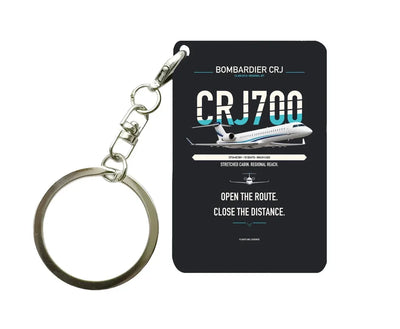 CRJ700 Key Chain design on black key chain