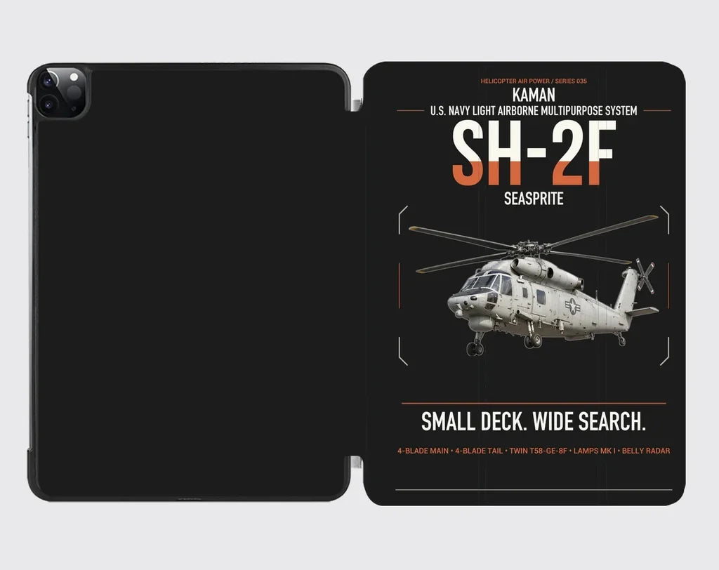 Kaman SH-2F Seasprite design on black ipad tablet case