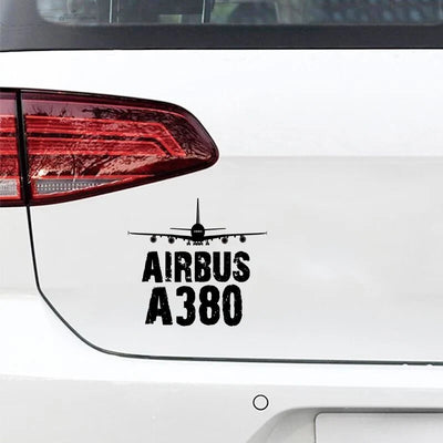 Airbus A380 & Plane Car aviation design car sticker in weather-resistant vinyl.