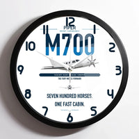 Thumbnail for Piper M700 Fury design on white framed wall clock