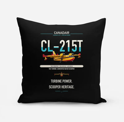Canadair CL-215T design on black pillow