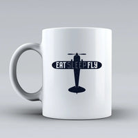 Thumbnail for Customisable Eat Sleep Fly & Propeller Mug - view 2