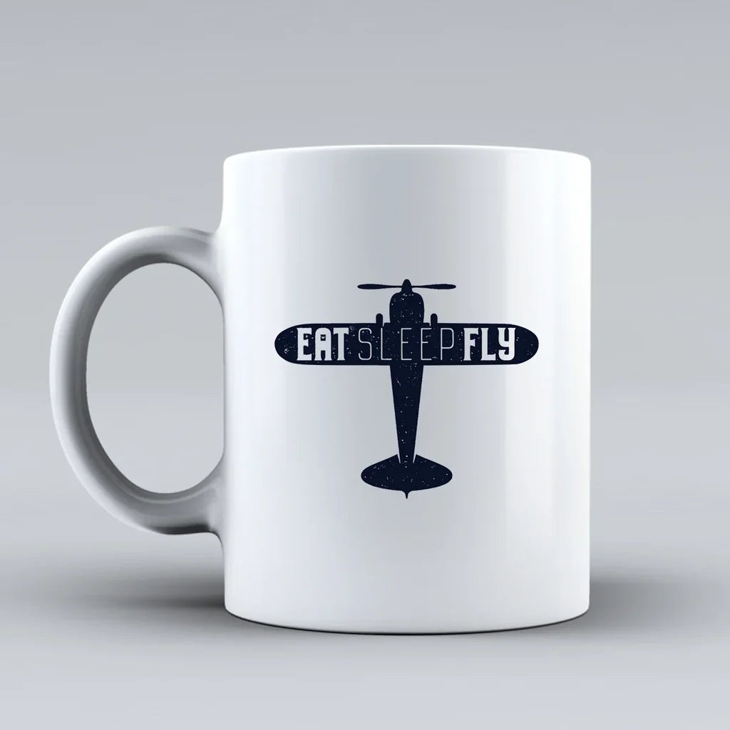 Customisable Eat Sleep Fly & Propeller Mug - view 2