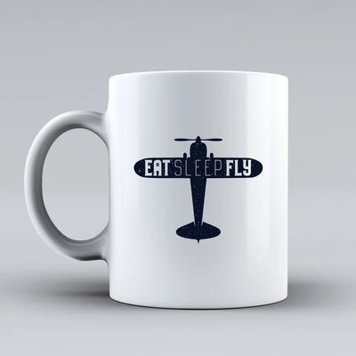 Customisable Eat Sleep Fly & Propeller Mug - view 2
