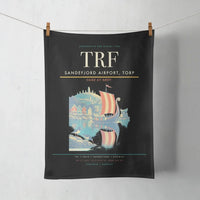 Thumbnail for Sandefjord Airport, Torp (TRF) design on black towel