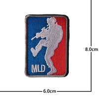 Thumbnail for MLD Breaks Down The Door Embroidery aviation design patch in embroidered fabric.