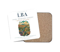 Thumbnail for Leeds Bradford Airport (LBA) design on white 1 piece coaster