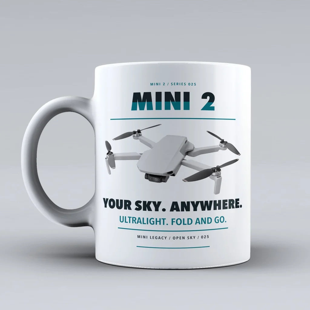 Mini 2 Mug design on white dji