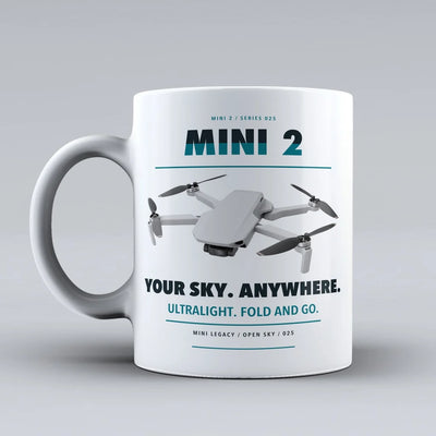 Mini 2 Mug design on white dji