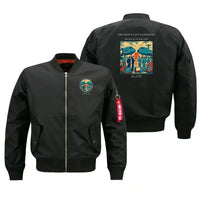 Thumbnail for VINTAGE G4385 - The Prop To Jet Handshake - Bomber Jacket design on black