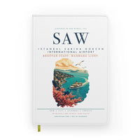Thumbnail for Istanbul Sabiha Gokcen International Airport (SAW) design on white notebook