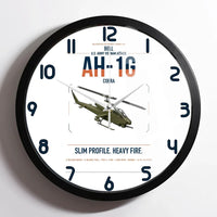 Thumbnail for Bell AH-1G Cobra design on white framed wall clock
