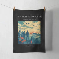 Thumbnail for VINTAGE G4519 - The Returning Crew - Designed Towels design on black