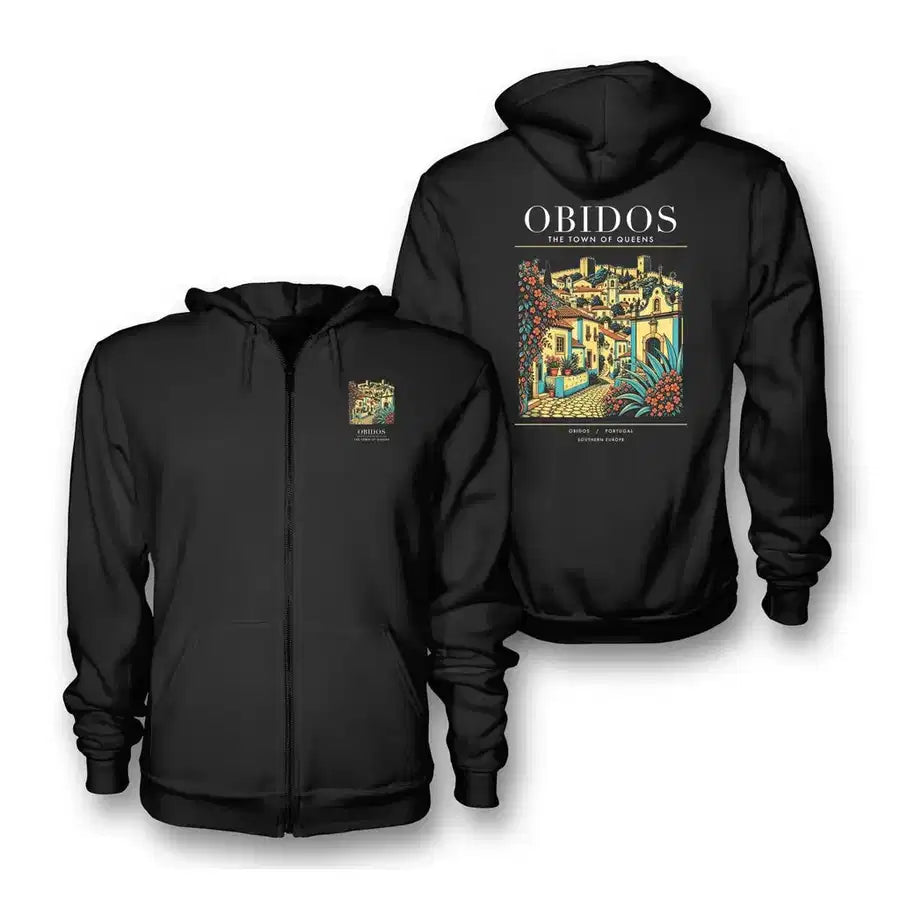 OBIDOS - Poster - Zipped Hoodie - Black