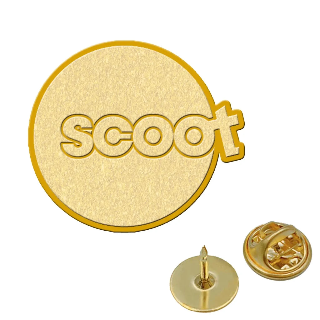 Scoot Airlines aviation hollow pin in polished alloy.
