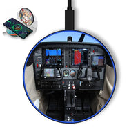 Thumbnail for Cessna 172 Cockpit aviation design on durable build wireless charger.