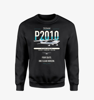 Tecnam P2010 design on black sweatshirt