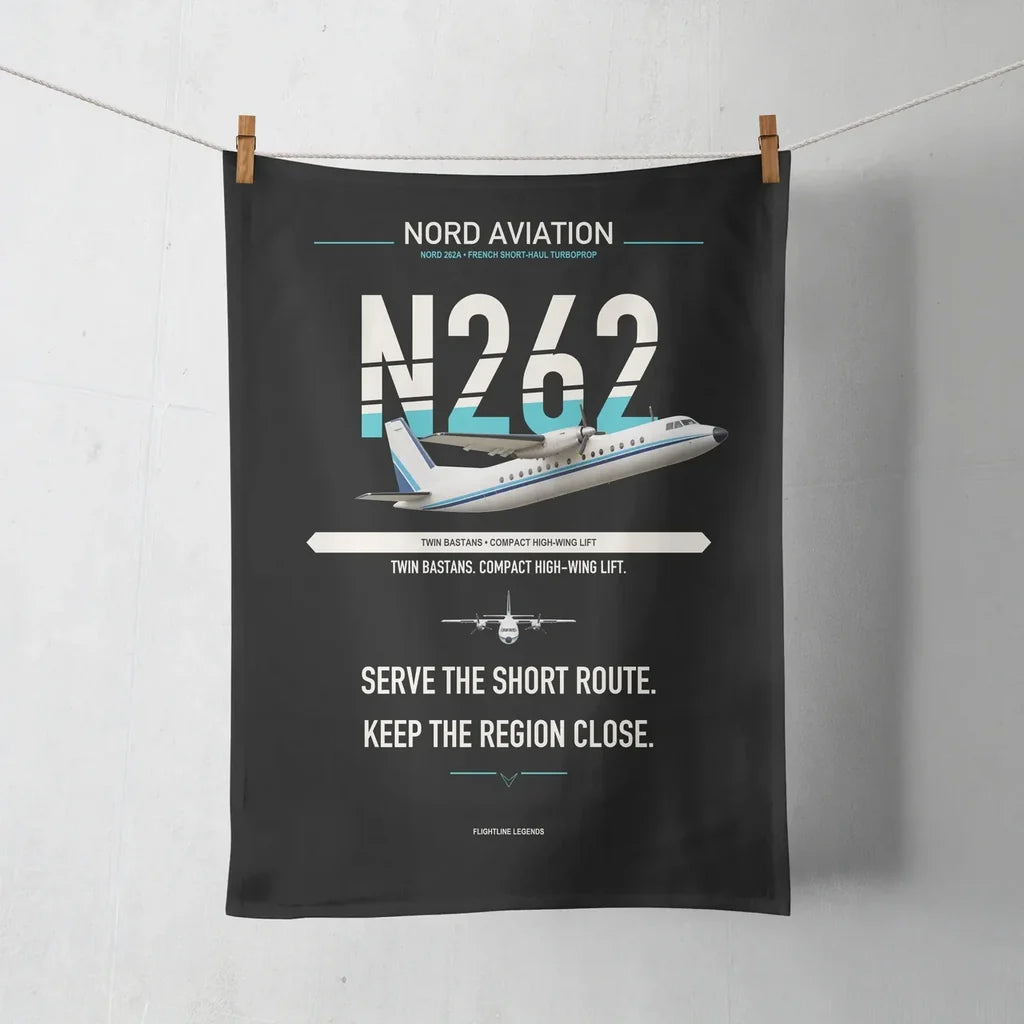 Nord 262A design on black towel
