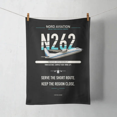 Nord 262A design on black towel