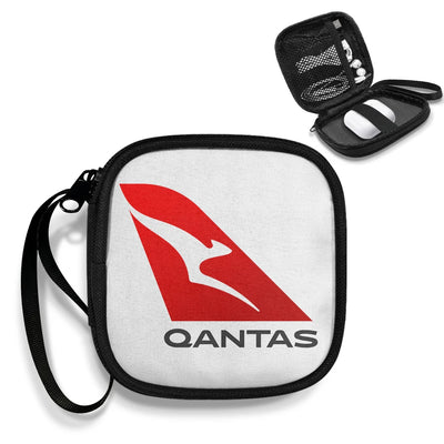 Qantas Airlines Airways Airlines Portable aviation print portable headphone bag, padded polyester.
