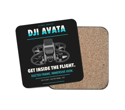 DJI Avata design on black 1 piece coaster