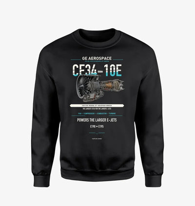 CF34-10E design on black sweatshirt