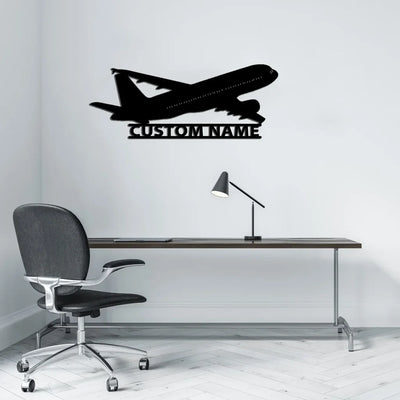 Cruising Airbus A320 (FL-11) aviation design on durable metal with painted finish metal wall sign.