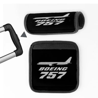 The Boeing 757 Neoprene aviation design luggage handle cover, soft silicone construction.