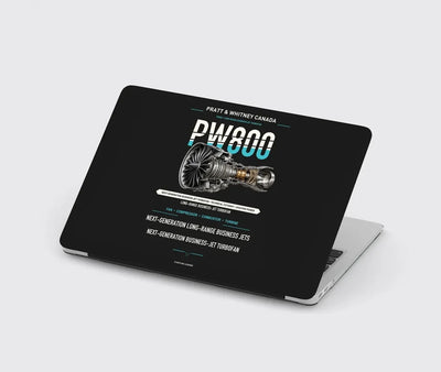 PW800 design on black MacBook case