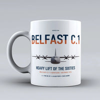 Thumbnail for Short Belfast C.1 design on white ceramic mug, double-side print