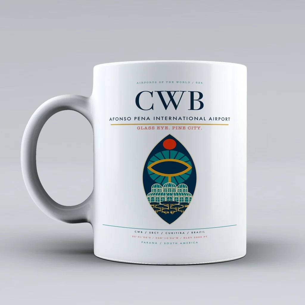 Pena International Airport CWB Mug design on white afonso