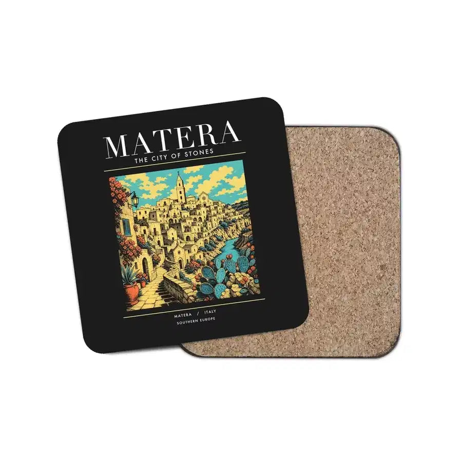 MATERA - Poster - Coaster - Black