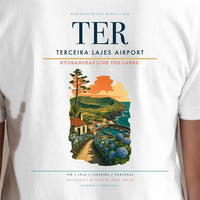 Thumbnail for Terceira Lajes Airport (TER) double-side t-shirt design close-up cover