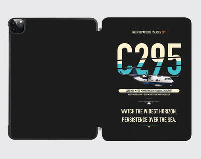Airbus C295 Maritime Surveillance Aircraft design on black ipad tablet case