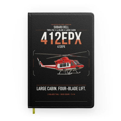SUBARU Bell 412EPX design on black notebook