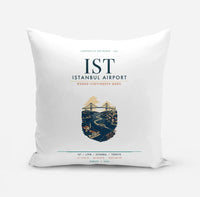 Thumbnail for Istanbul Airport (IST) design on white pillow