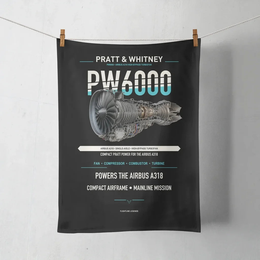 PW6000 design on black towel