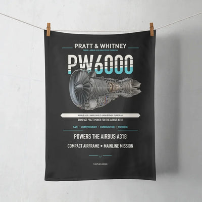 PW6000 design on black towel