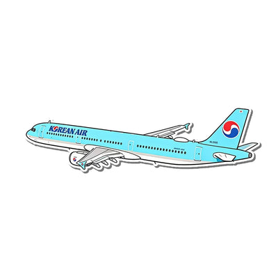 Korean Air Airbus A321 aviation design airplane sticker in weather-resistant vinyl.