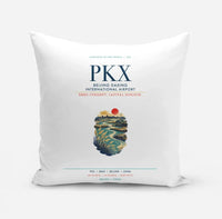 Thumbnail for Beijing Daxing International Airport (PKX) design on white pillow