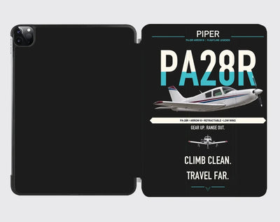 Piper PA-28R Arrow III design on black ipad tablet case