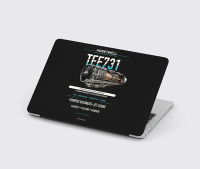 TFE731 design on black MacBook case