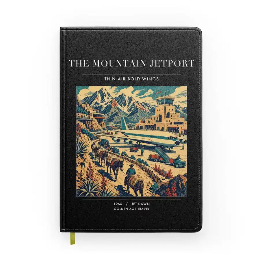 VINTAGE G4123 - The Mountain Jetport - Designed Notebooks design on black