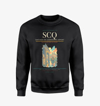 Thumbnail for Santiago de Compostela Airport (SCQ) design on black sweatshirt