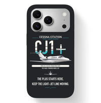 Thumbnail for Cessna Citation CJ1+ design on black magsafe iphone case, for iPhone 17 Pro