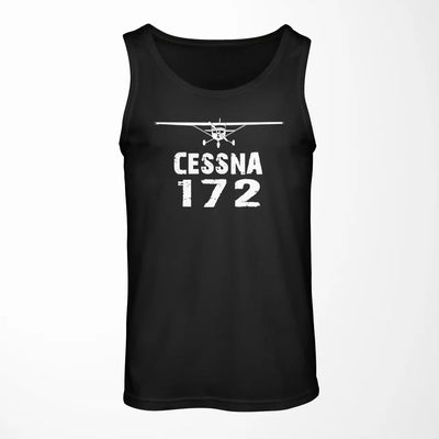 Cessna 172 & Plane aviation design on breathable cotton tank top.