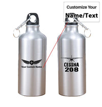Thumbnail for Cessna 208 & Plane aviation design on thermos, vacuum-insulated.