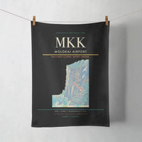 Thumbnail for Molokai Airport (MKK) design on black towel